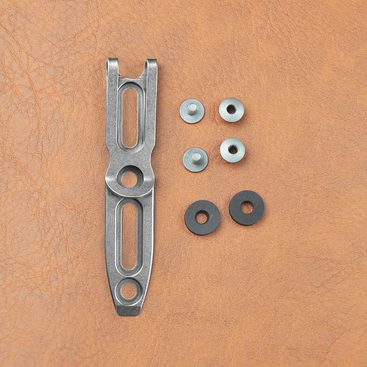 TONIFE 420J2 Stainless Steel Pocket Clip for Kydex Sheath, Durable Sheath Clip with Multi-Hole Spacing & Screws, Outdoor Tool Accessories (Stonewash) image 5