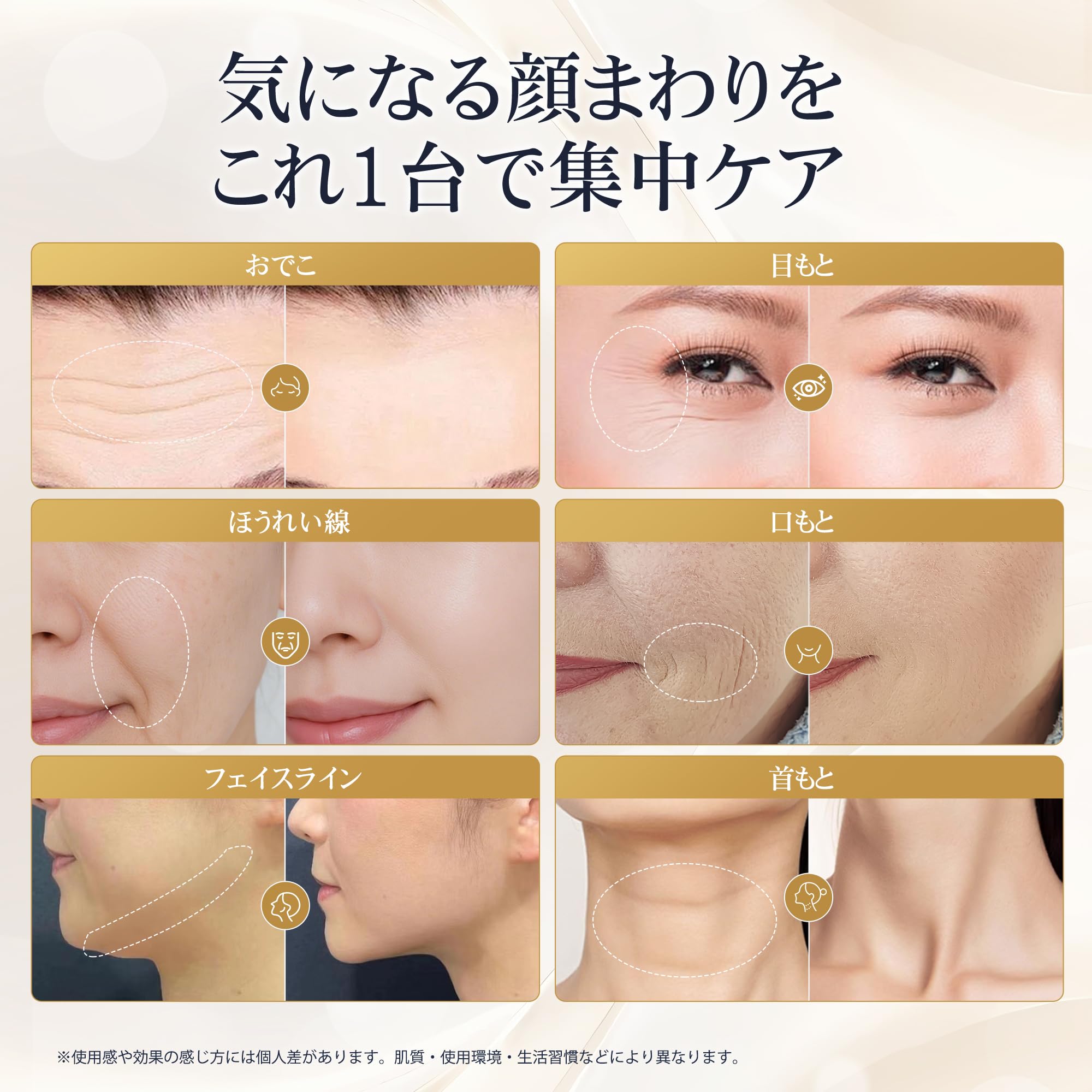 Amazon.co.jp: MCAura 美顔器 1台15役 RF EMS MC 温冷 超音波振動 毛穴