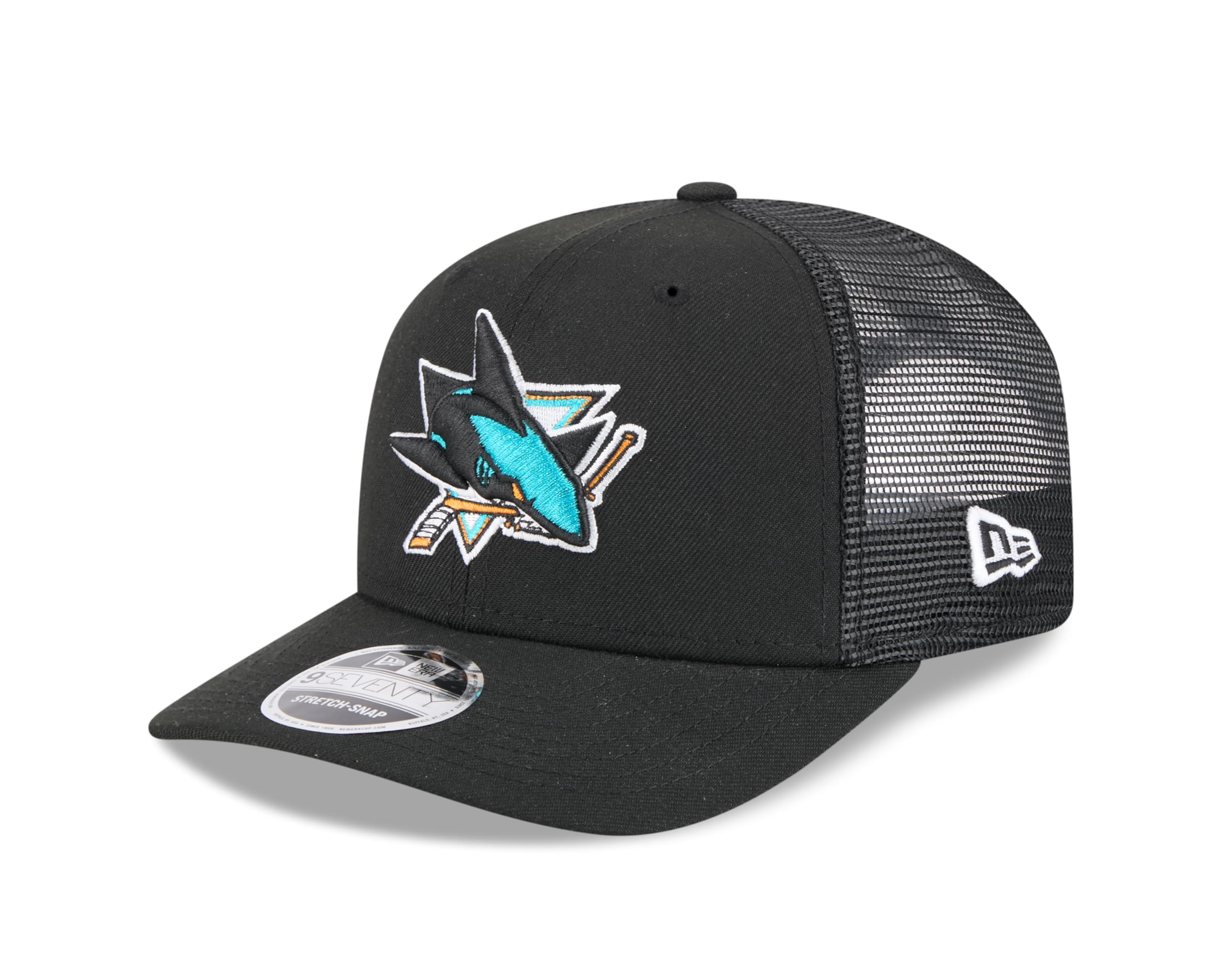 New Era San Jose Sharks 9Seventy Stretch-Snap NHL Trucker Cap Black