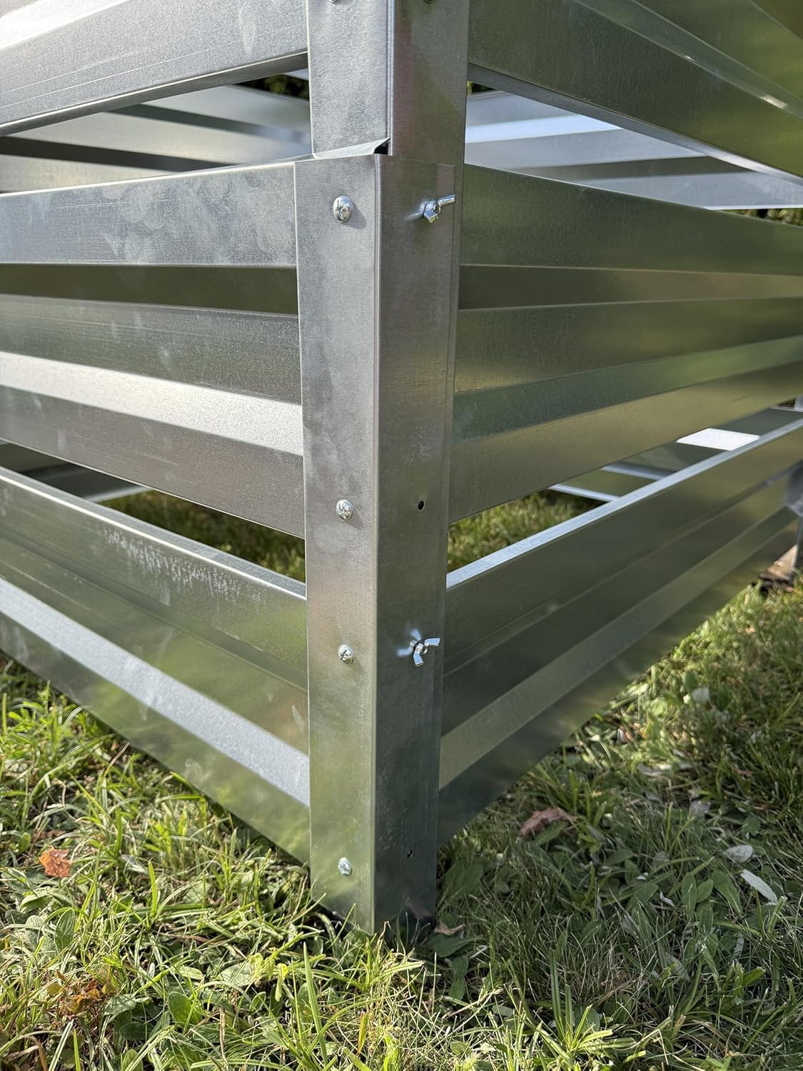Composteur 1000 l en métal galvanisé pour jardin, durable, résistant aux intempéries (zinc (acier galvanisé))