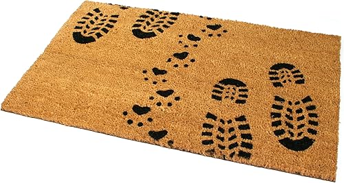 Miniatura 4 de Tapetes para puerta con diseño de botas y patas tapete para zapatos decoración de porche 16 x 24 pulgadas