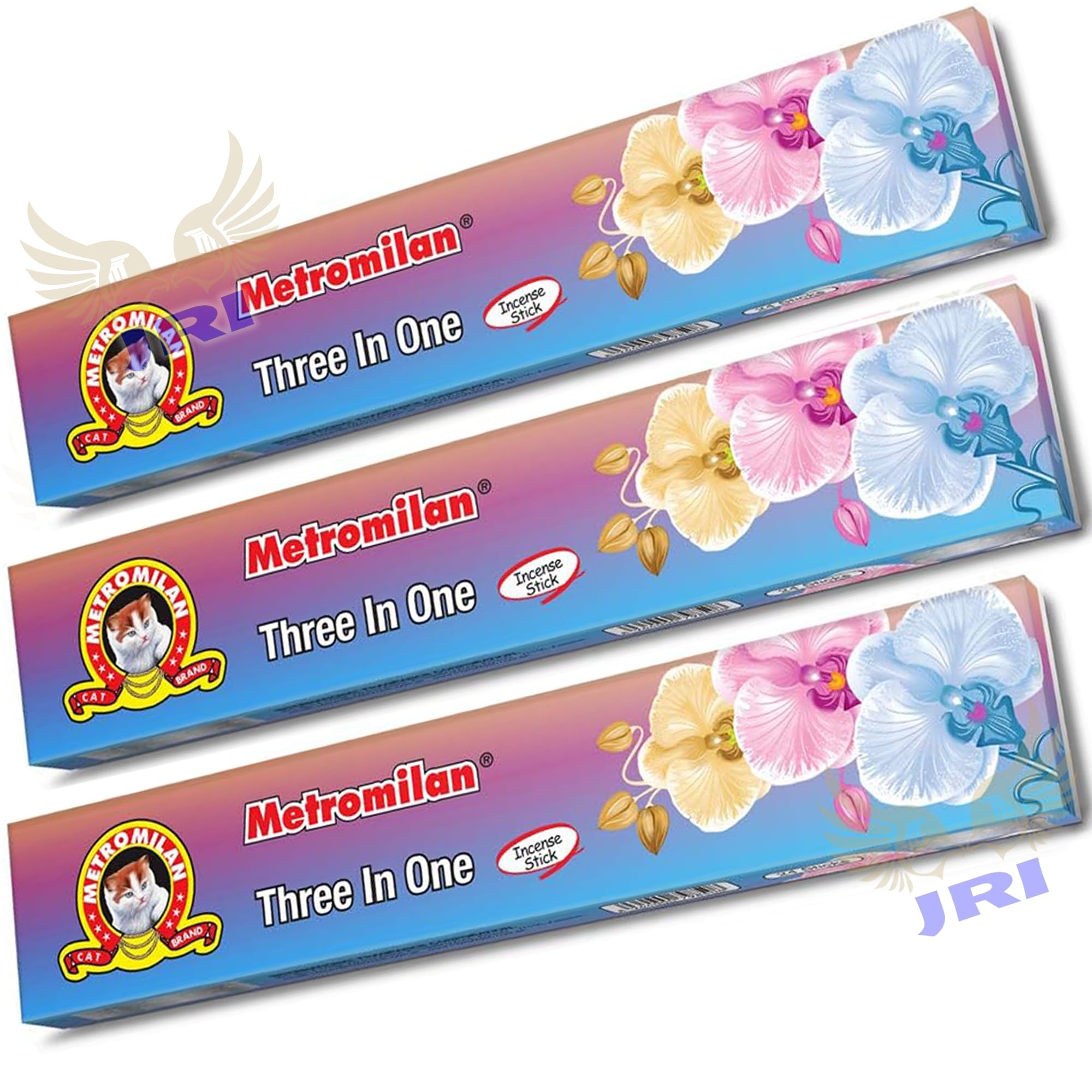 METRO MILAN Three In One INCENSE STICK for Prayer & Pooja 4 PACKs,Total 96 STICKs (24 STICKs in Each Pack) - (Same Day Dispatch) — image 1