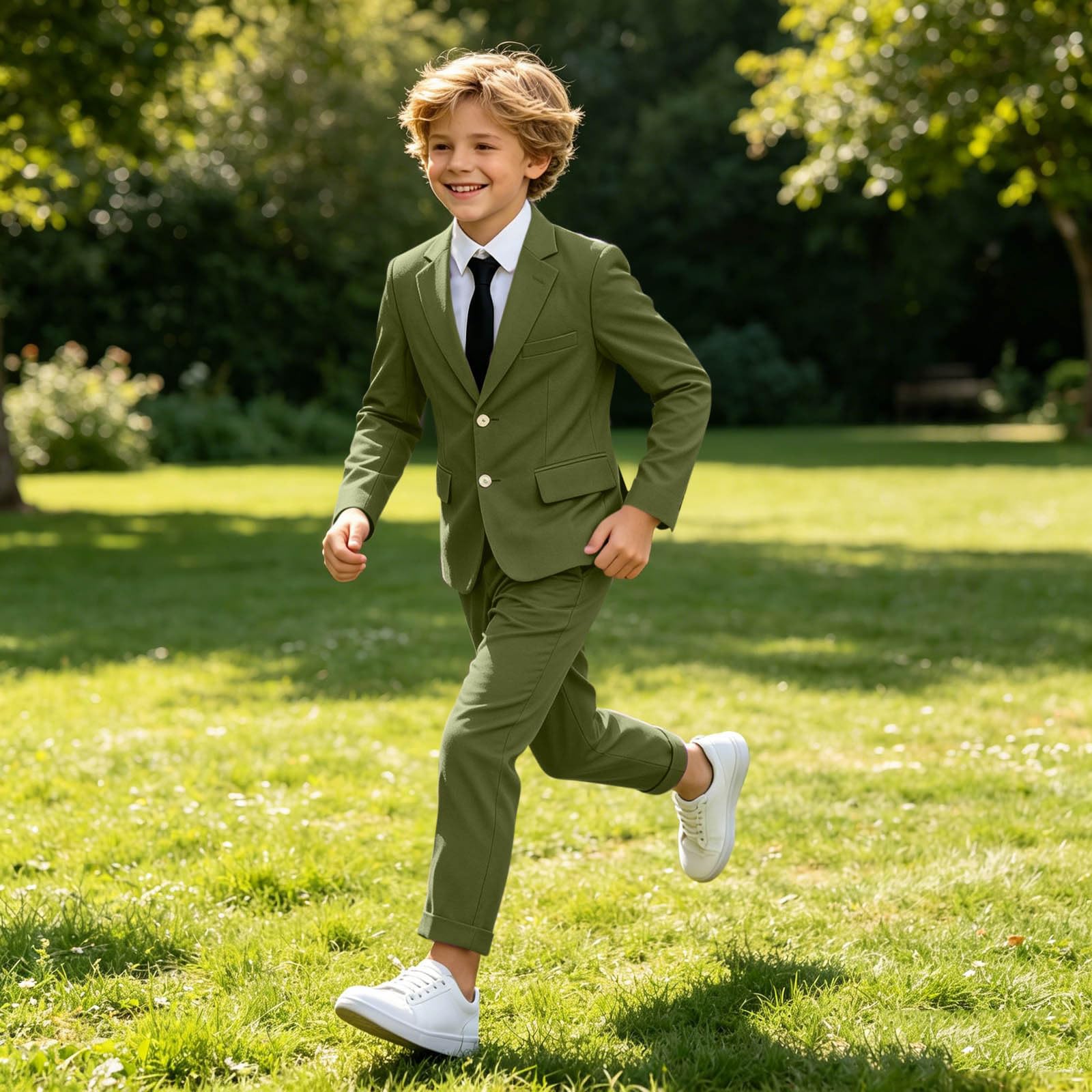 Formelle Anzüge für Jungen, lässig, elegante Hosenanzüge, 2-teiliges Hochzeits-Abschlussball-Outfit, langärmelige Anzugjacken und gerades Bein, Hose, elegantes Kleid, Blazer-Set für Schulabend
