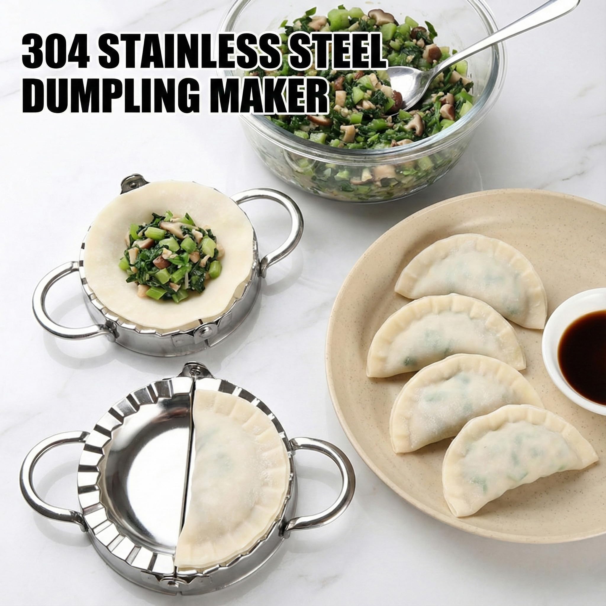 Amazon | 304ステンレススチール餃子メーカーセット