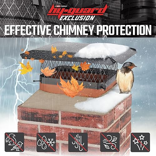 Miniatura 46 de HG99 - Cubierta de chimenea de acero galvanizado con un solo perno de combustión, tamaño de malla de 3/4 pulgadas, se adapta al exterior de baldosas