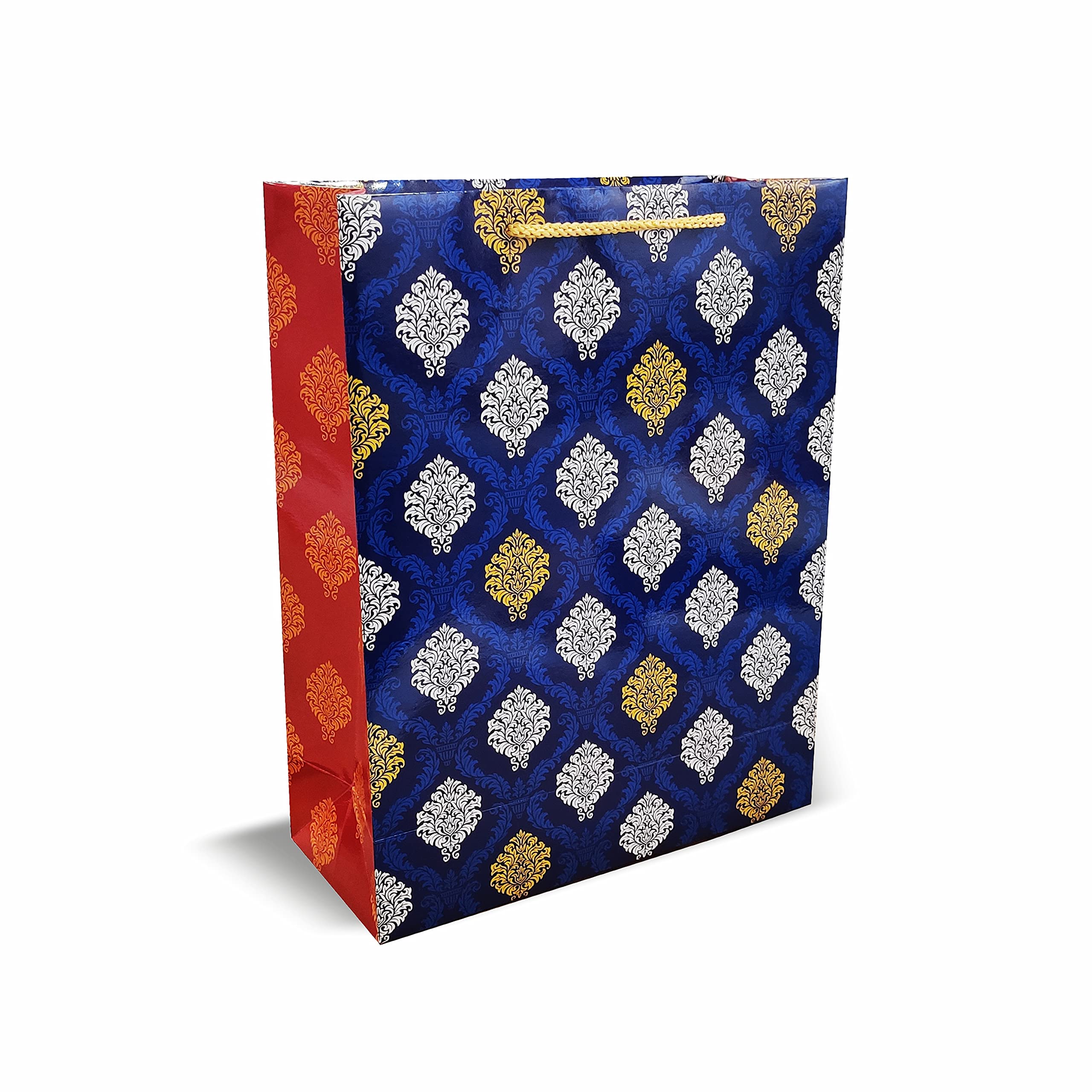 VESTTA -ELEGANCE REDEFINED Gift Bags, Large, 9.65 (L) x 4 (B) x 12 (H) Inches, Traditional Paisley Design, Pack of 10, Weddings, Diwali, Birthday, Christmas, Engagement (Blue-Red) (B081GT26S1) Amazon Price History, Amazon Price Tracker
