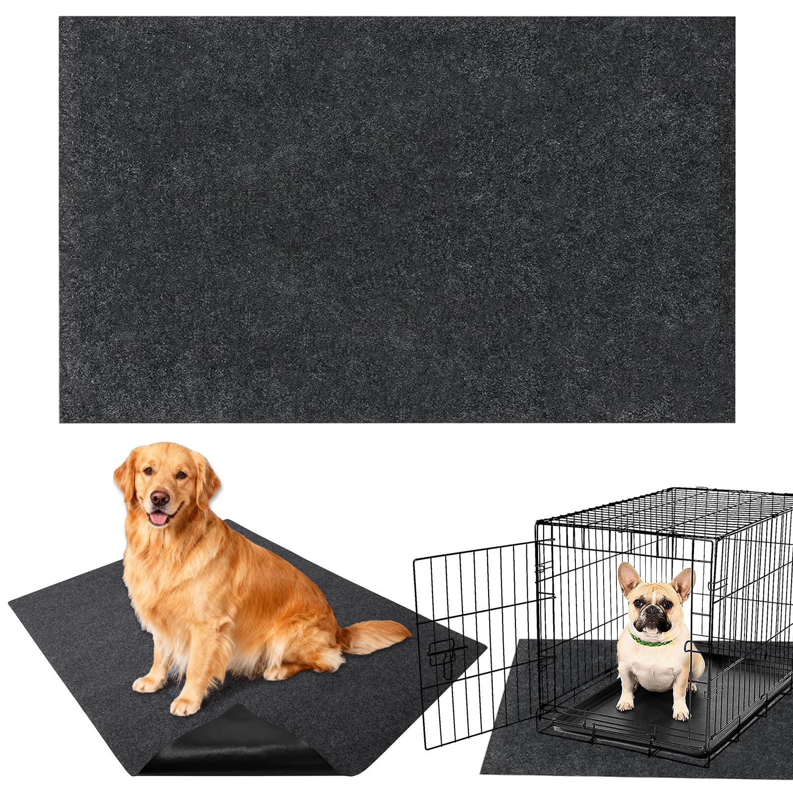 TFLPUO Under Dog Crate and Kennel Mat, Waterproof Dog Cage Mat Liner Pet Kennel Training Pad Tray to Protect Floors from Wear and Scratches 70 X120 cm