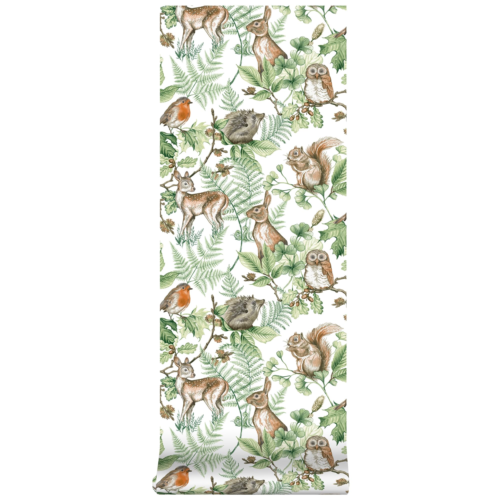 Superfresco Easy Woodland Animals Natural Wallpaper, 1000cm length x 52cm Wide