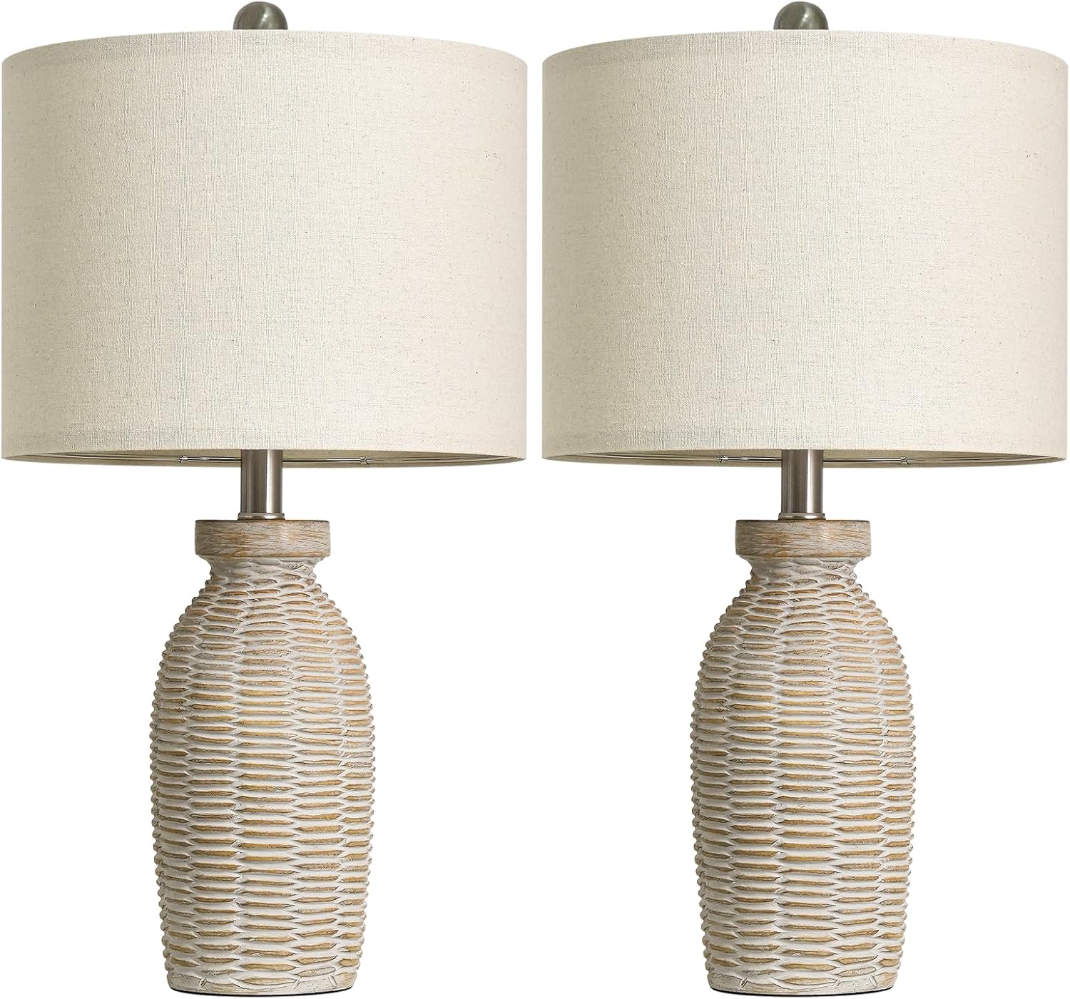 22.75" Table Lamps for Living Room Small Lamps for Bedroom Bedside Lamps Set of 2 Boho Lamps for Night Stands Nightstand Lamp Farmhouse Vintage Rustic Modern Side End Table Lamp Light Home Deco Gifts