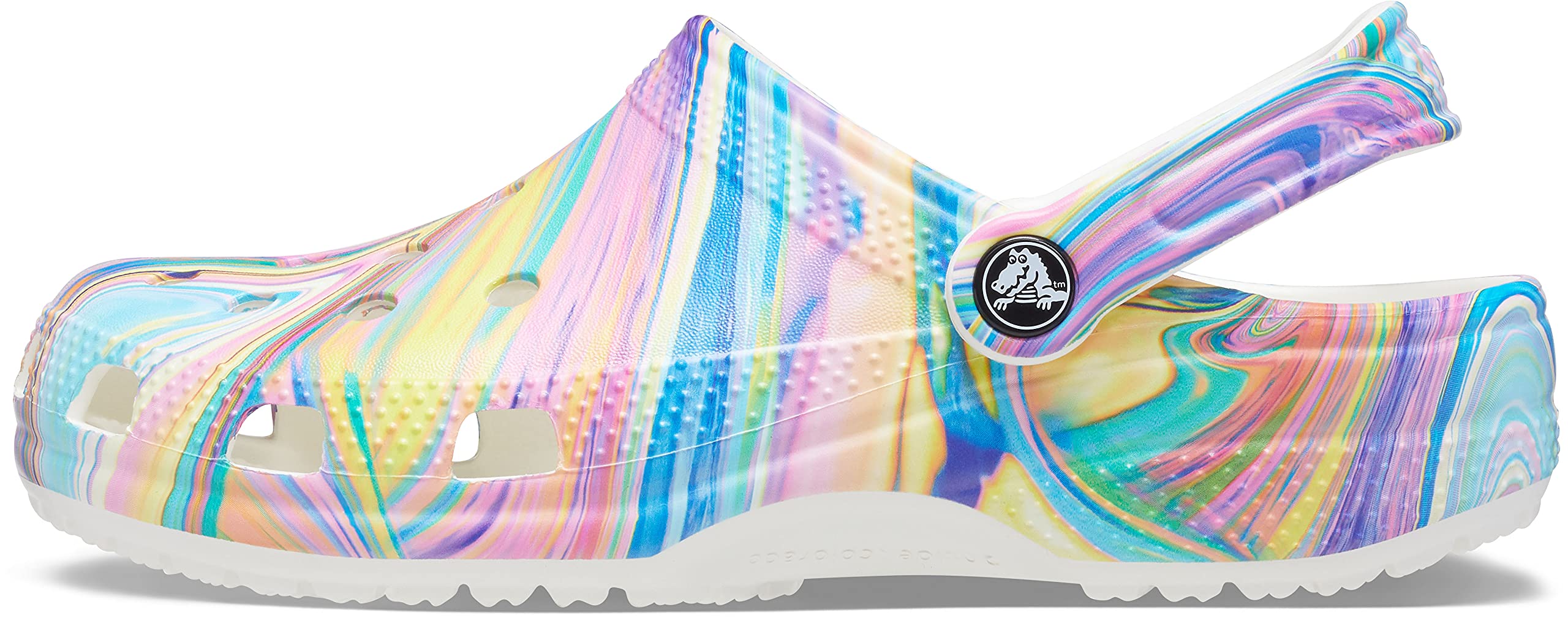 Crocs Unisex-Adult Classic Tie Dye Clogs Clog - 10 Women/8 Men Pastel Swirl