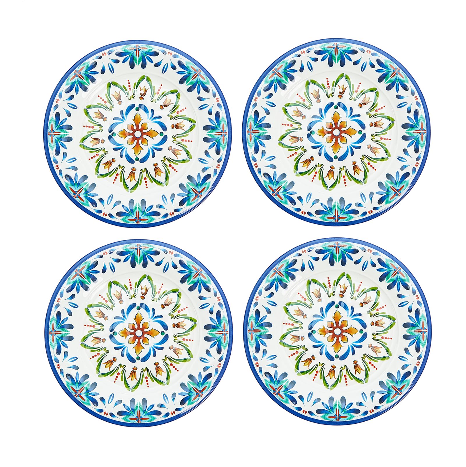 Zayton Melamine Dinner Plate 11 Inch Plastic Bread Outdoor Butter Plates Set Lightweight Shatter Proof Chip Resistant Camper RV Break-resistant for Everyday Use