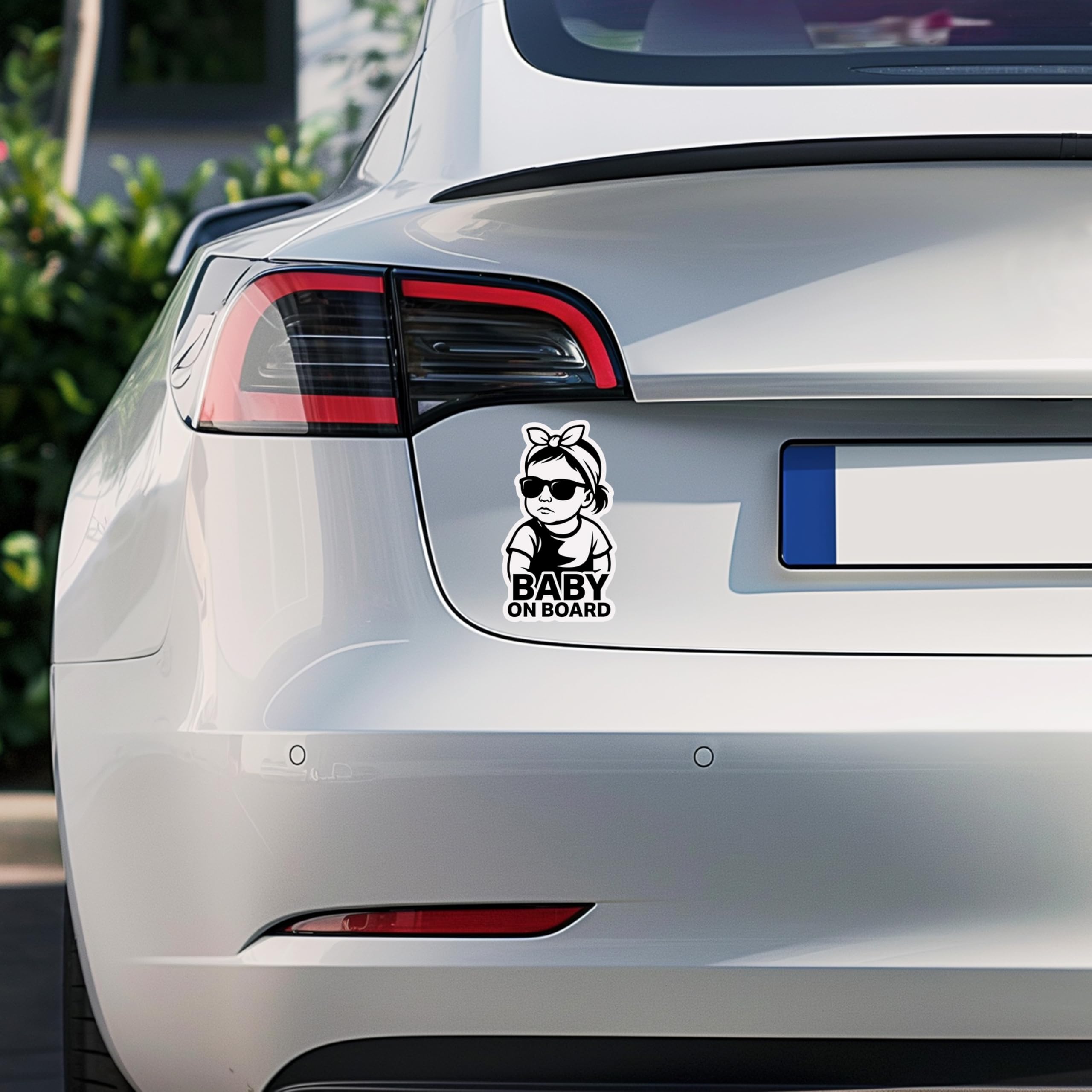 BABY ON BOARD Naklejka samochodowa – wysokiej jakości naklejka winylowa, odporna na warunki atmosferyczne i promieniowanie UV, samoprzylepna, laminowana dla dodatkowej ochrony, odporna na zarysowania