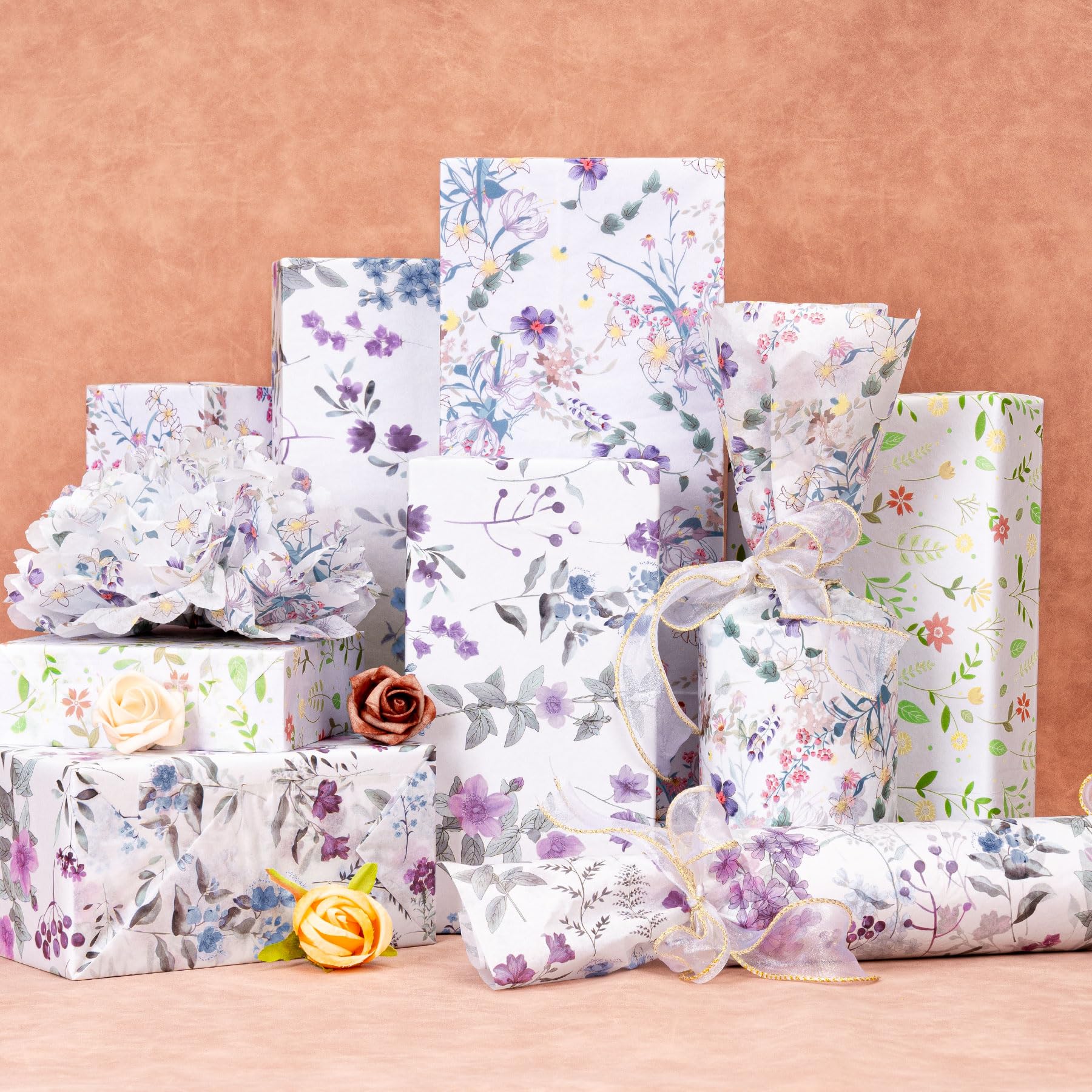 DXTXTJ 30 Fogli Carta Velina Bianca Con Renne – 30x50 Cm, Per Confezioni Regalo Di Natale E Compleanni