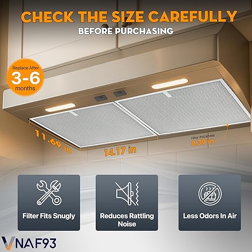 Miniatura 2 de Paquete de 2 filtros de grasa BPS1FA30 actualizados de 30,5 cm x 35,6 cm compatibles con campanas extractoras Broan Allure, reemplazan los filtros