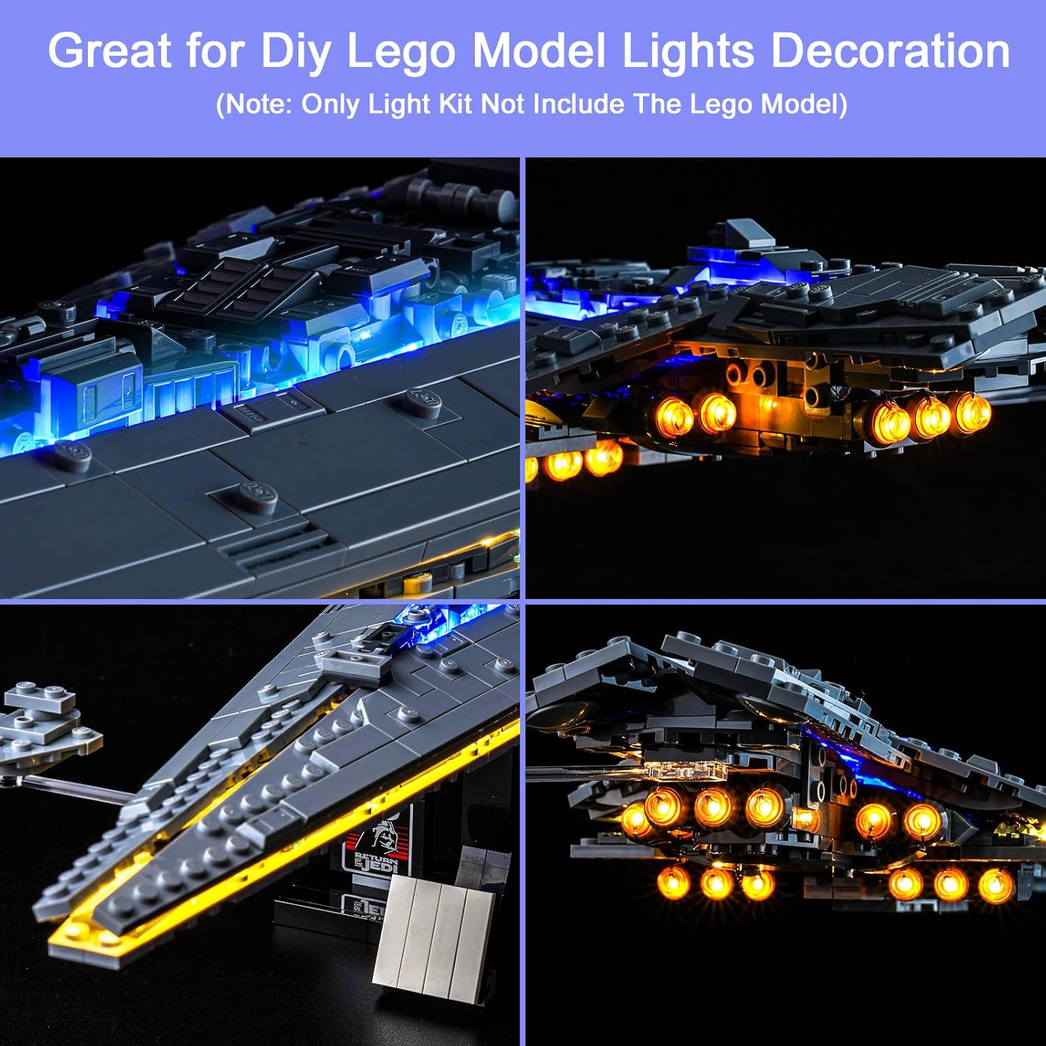 Upgraded Light Kit Compatible with Lego Executor Super Star Destroyer Building Set, Lights Decoration Compatible with Lego 75356 (Model Not Included)