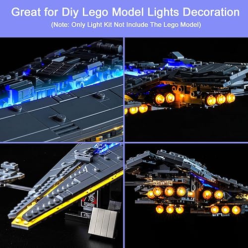 Miniatura 2 de Kit de luz mejorado compatible con Lego Executor Super Star Destroyer Juego de construcción, decoración de luces compatible con Lego 75356 (modelo