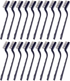 Sunmns 20-Pack Mini Stainless Steel Wire Brushes - Clean Rust, Welding Slag & Stains in Hard-to-Reach Areas