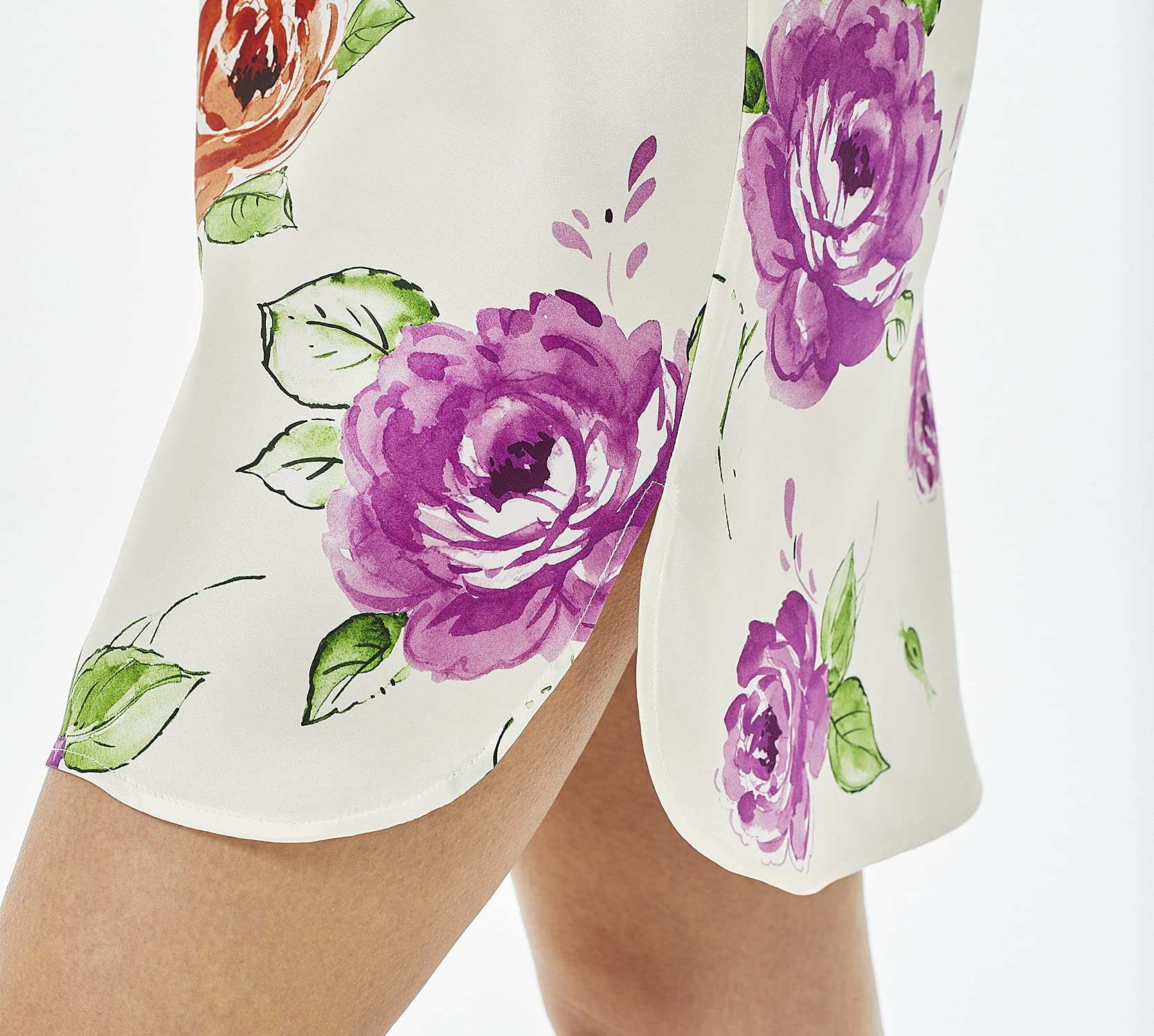 Jadee Damen Seiden Nachthemd Nachtkleid Negligee aus 100% Seide