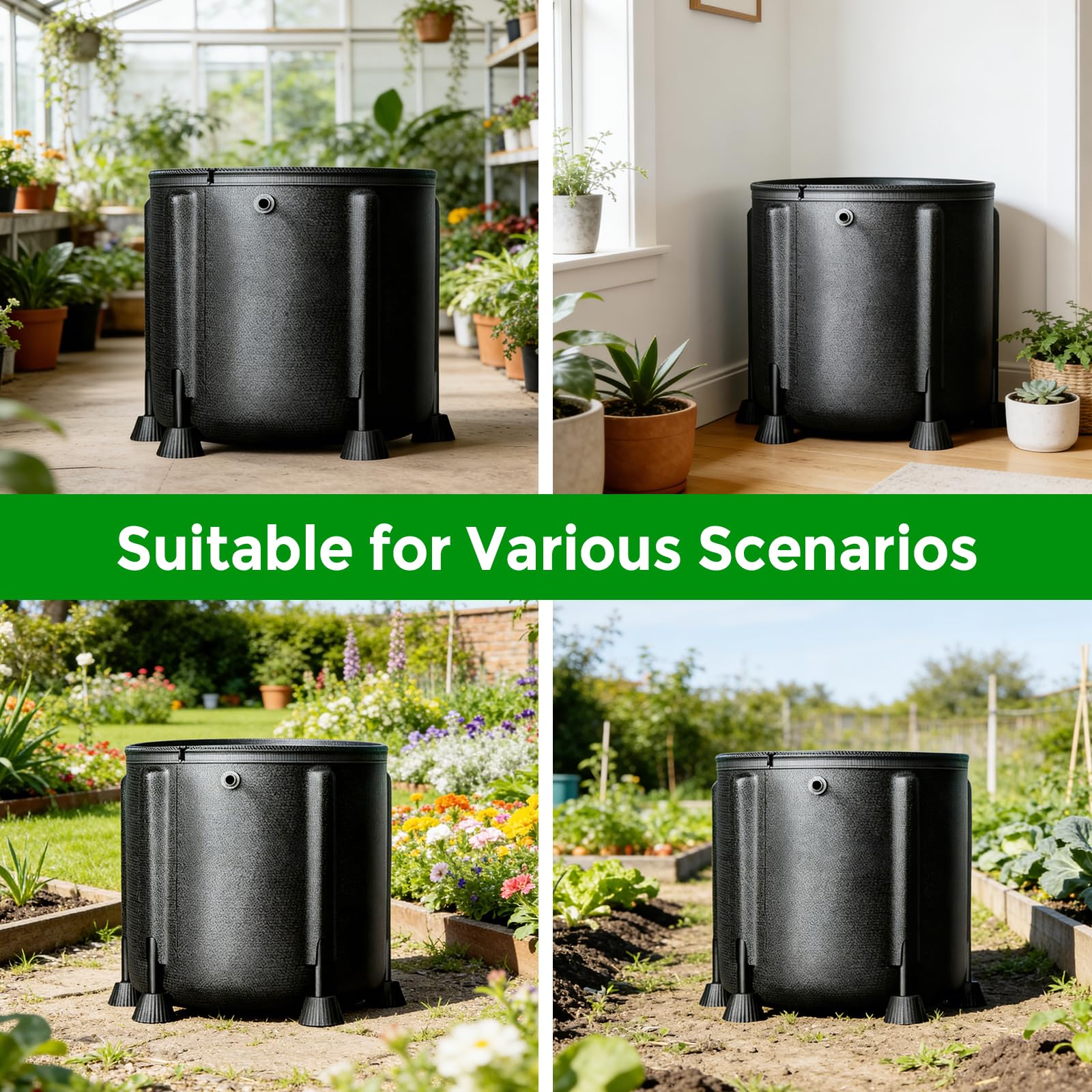 Système d'irrigation automatique, kit d'irrigation goutte à goutte avec pompe à eau de 15 W et seau de 50 litres, 4 sacs de plantation en tissu non tissé, système d'irrigation de vacances pour jardin