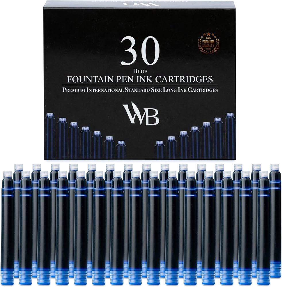 Amazon | Wordsworth & Black 30パック万年筆用インクリフィル - 青