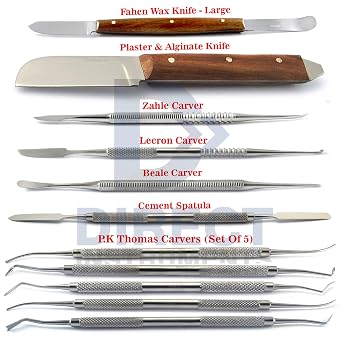 11 Pieces Set Dental Waxing Instruments Carving Kit Laboratory PK Thomas Wax Carvers Plaster Knife Lab Spatula