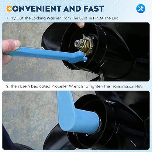 Miniatura 7 de Hélice fuera de borda para barco 14 12x19, 14.25x21, 14x19, 13 14x17, 13 34x15, 14x13, 13.4x15, 10 38 x13, 9x9 apto para motores Mercury 6-300HP, 4