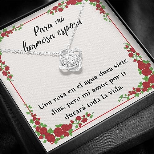 Miniatura 4 de Collar de regalo para mi esposa, regalo especial para mi esposa, caja para siempre, regalos de amor para parejas, regalos de aniversario para