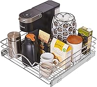 Vista 17 de HOLDN' STORAGE Organizador de gabinete extraíble, cajón deslizante para armarios de cocina y despensa, estante enrollable para ollas, sartenes