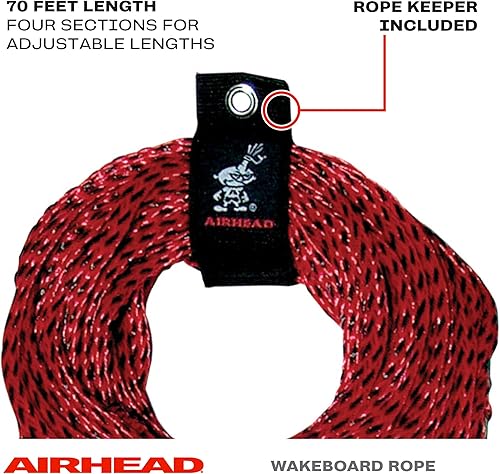 Miniatura 2 de AIRHEAD Trick Handle Wakeboard Rope 4 Sections 75-Feet Multiple Colors Available