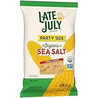 Vista 7 de Late July Chips de tortilla de maíz orgánico con sal marina, bolsa de 14.75 onzas