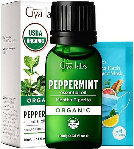 Gya Labs Organic Peppermint Essential Oil - 0.34 Fl Oz