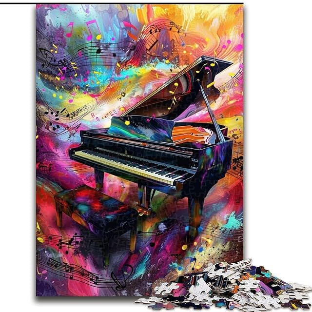 Foto 6 de 6 de Rompecabezas de 1000 Piezas para Adultos y Adolescentes, con Pintura al óleo de Piano