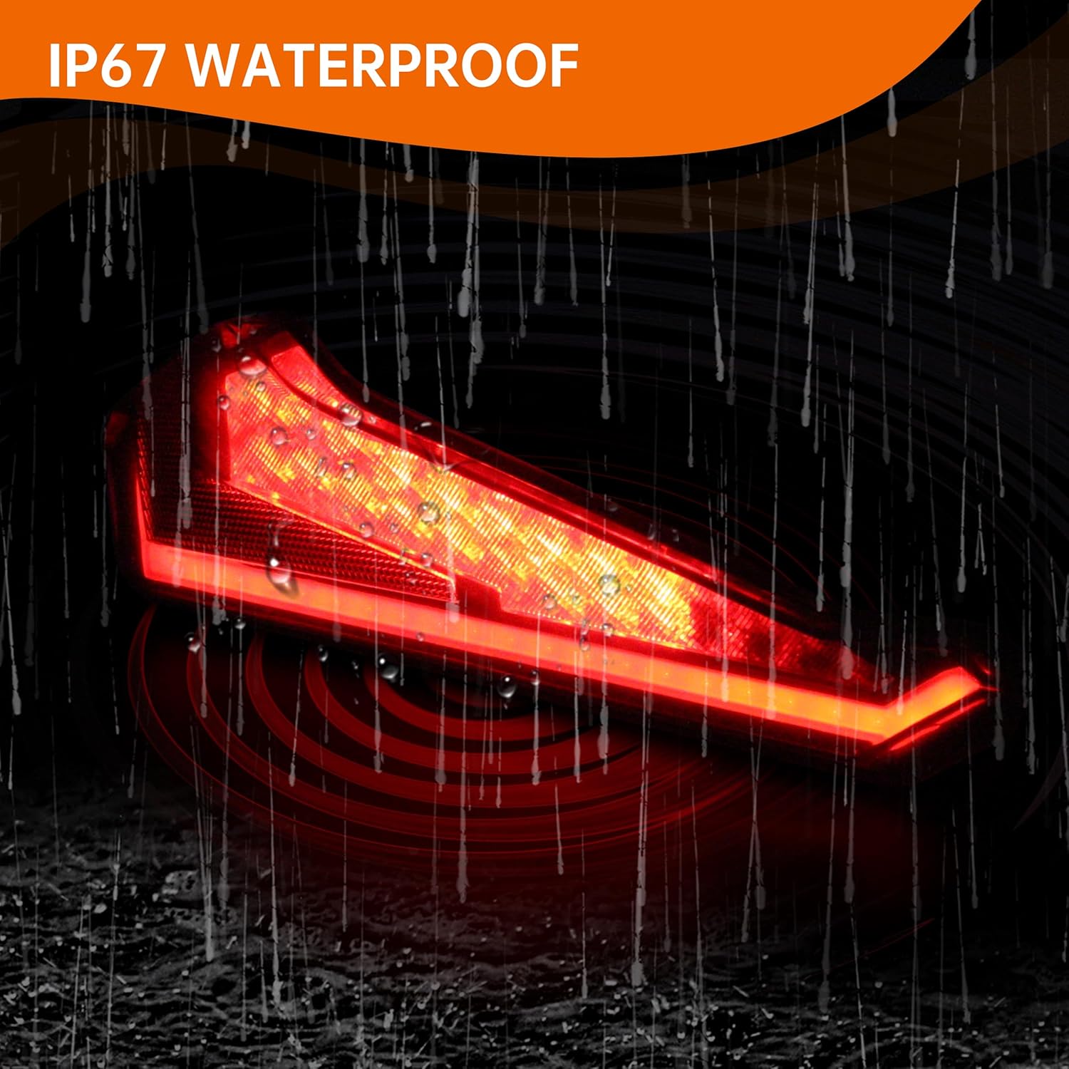 Red LED Tail Lights Compatible with Polaris RZR XP / XP4 1000 2024+ Accessories Replace #2415182, 2415183 Brake Stop Rear LampsTaillights (2PCS)