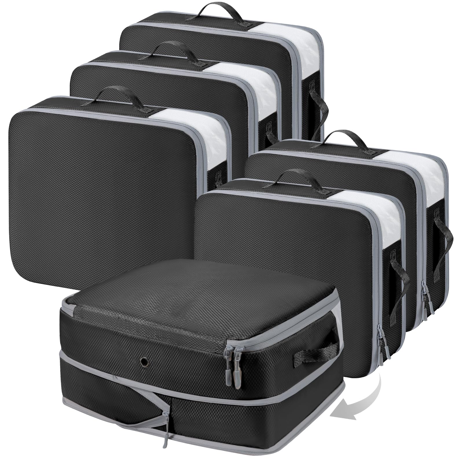 Homsorout Space Saving Compression Organisers, Set of 6