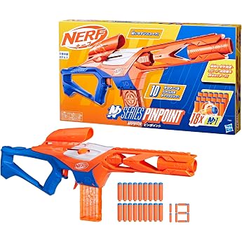 Nerf N-Series Pinpoint Blaster, Includes 18 N1 Darts, 10 Dart Clips, Sports Shooting Toy, Indoor &amp; Outdoor Games, For Ages 8 
