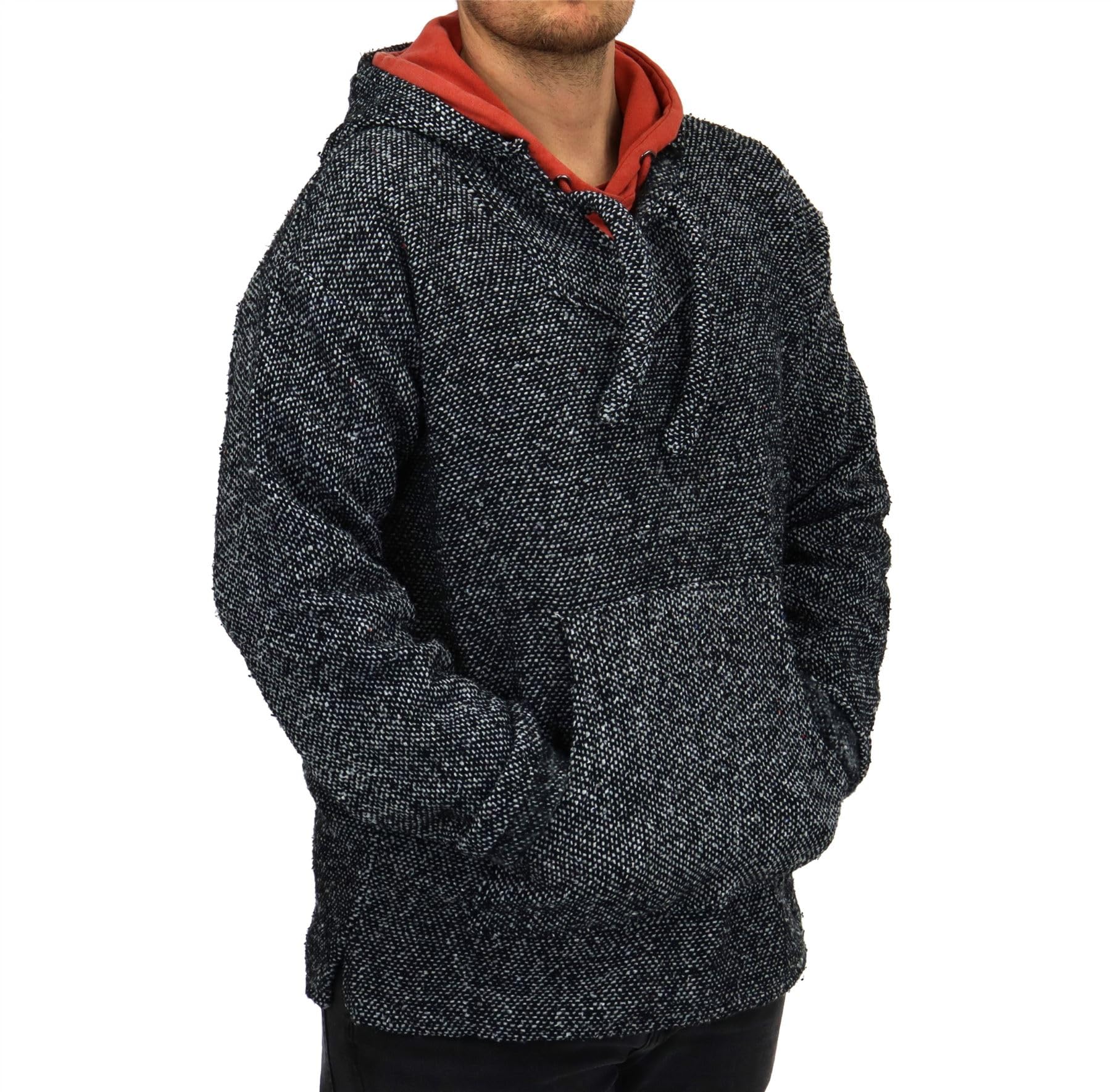 LOUDelephant Recycled Mexican Baja Jerga Hoody - Grey Fleck (Medium)