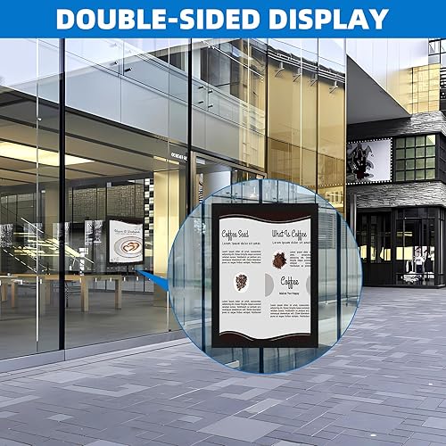 Miniatura 3 de JR-MOV Soporte magnético para letreros de 8.5 x 11  10 unidades, marcos magnéticos de doble cara para refrigerador, marcos adhesivos reutilizables
