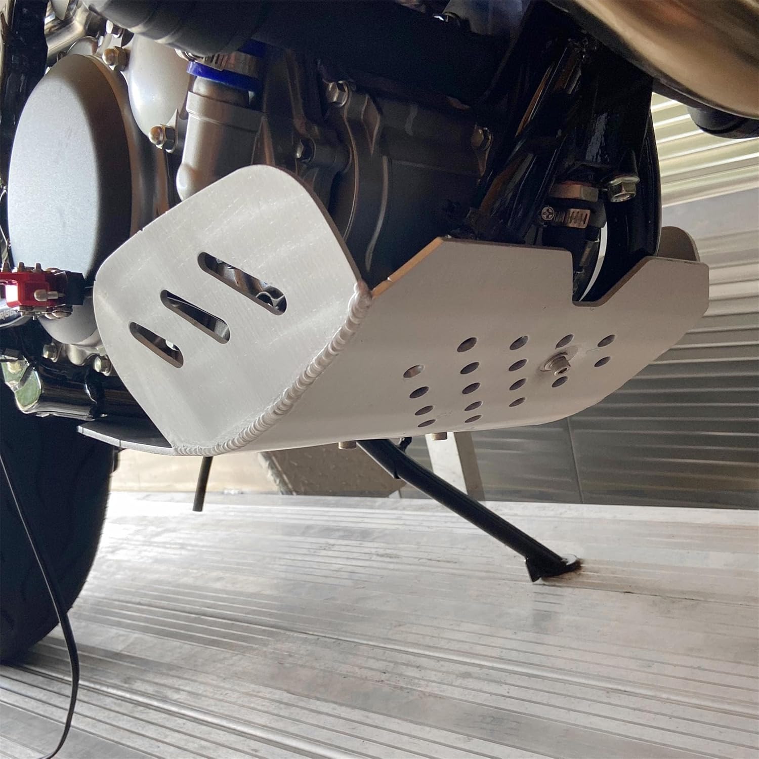 KUAFU Skid Plate Compatible with 2000-2021 Suzuki DRZ 400 400E 400S 400SM Kawasaki KLX400 Aluminum Engine Guard Cover Protector