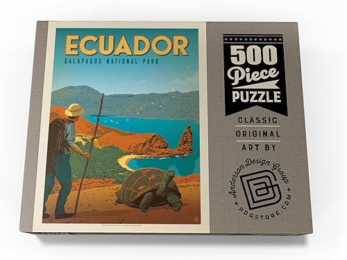 Miniatura 4 de MyPuzzle Ecuador Parque Nacional Galápagos, Póster Vintage, rompecabezas premium de 500 piezas para adultos