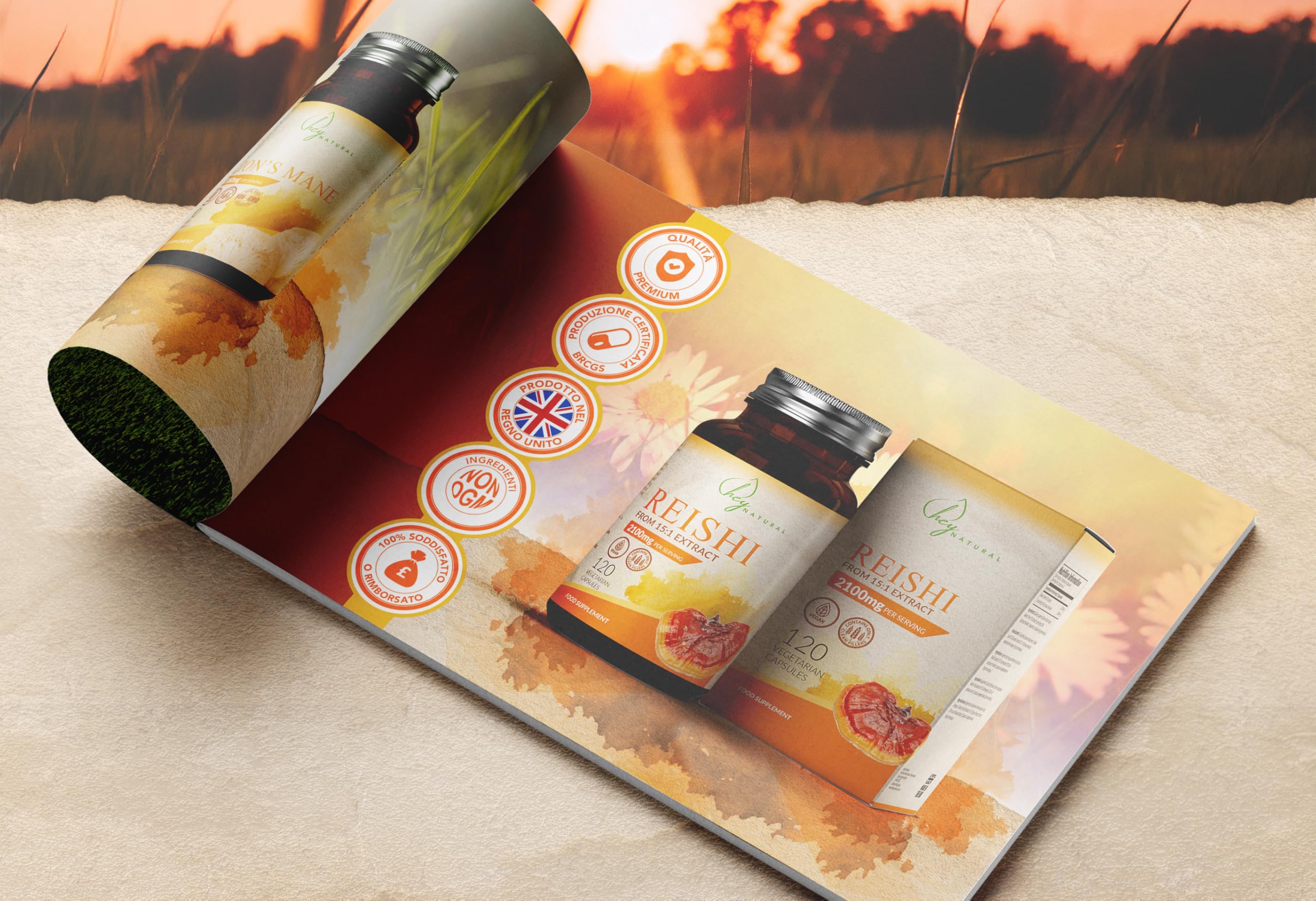 HN Reishi | 120 Reishi Capsule Integratore - Estratto 15:1 Ad Elevata Potenza da 2100mg per Dose | Non-OGM, Senza Glutine e Allergeni | Prodotto nel Regno Unito
