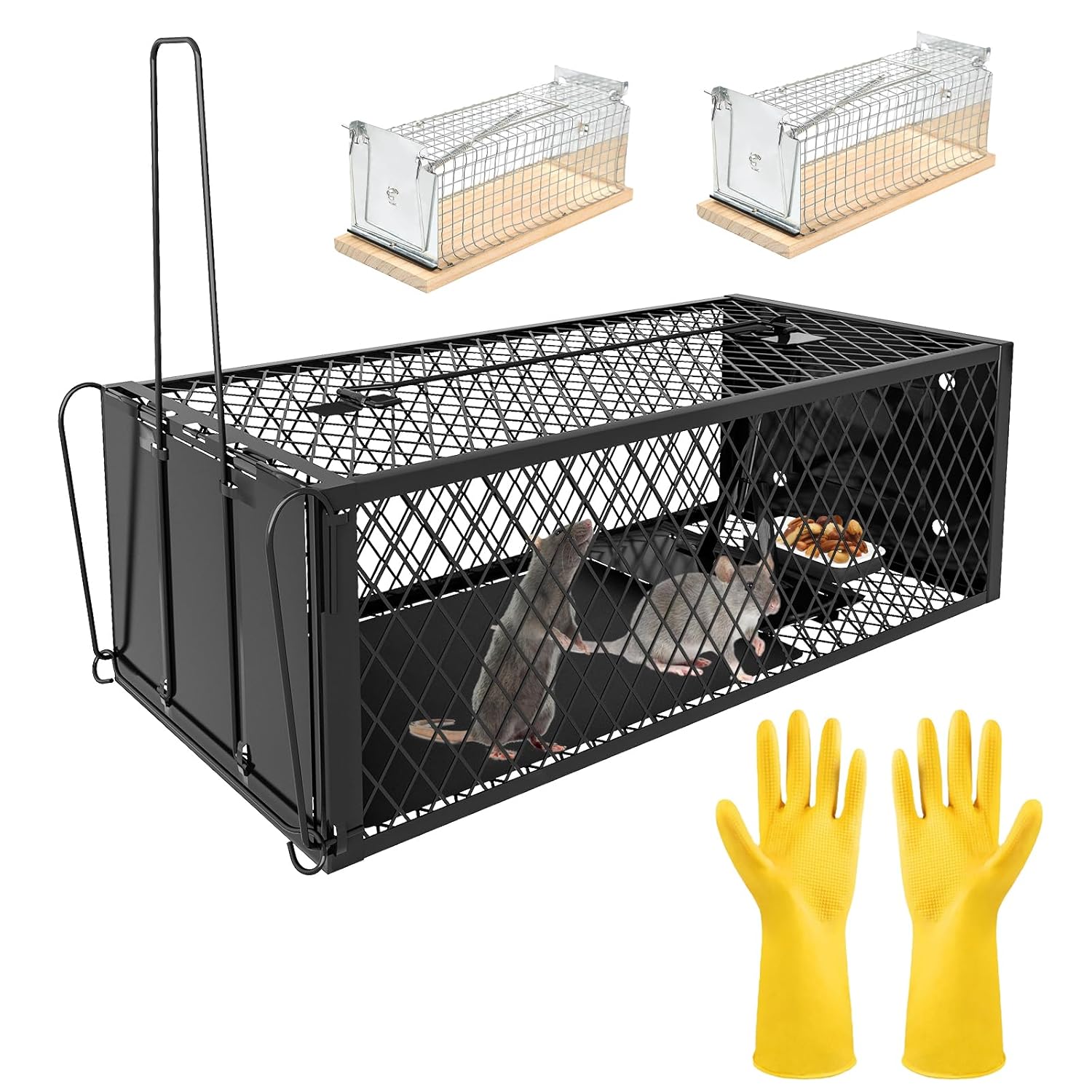 Humane Rat Traps 3-Pack large and small cages