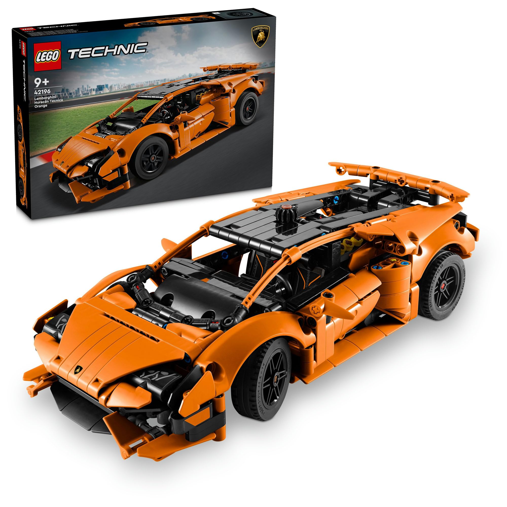 LEGO Technic 42196 Exclu Cdiscount Lamborghini Huracán Tecnica orange Voiture Jouet Pour Enfant de 9 Ans