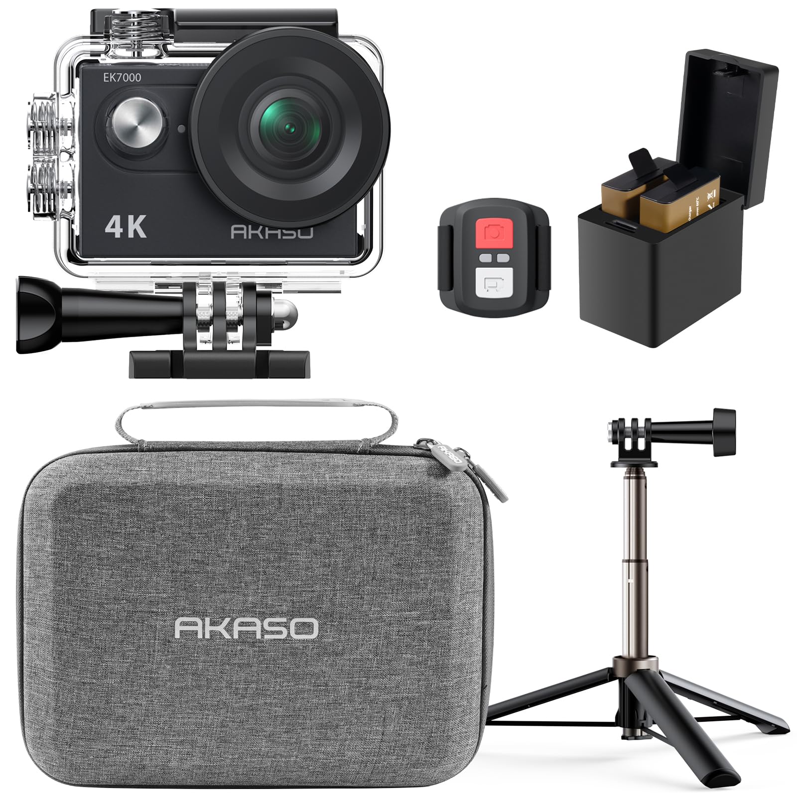 AKASO Pack de Creador EK7000 Cámara Deportiva 4K WiFi 20MP