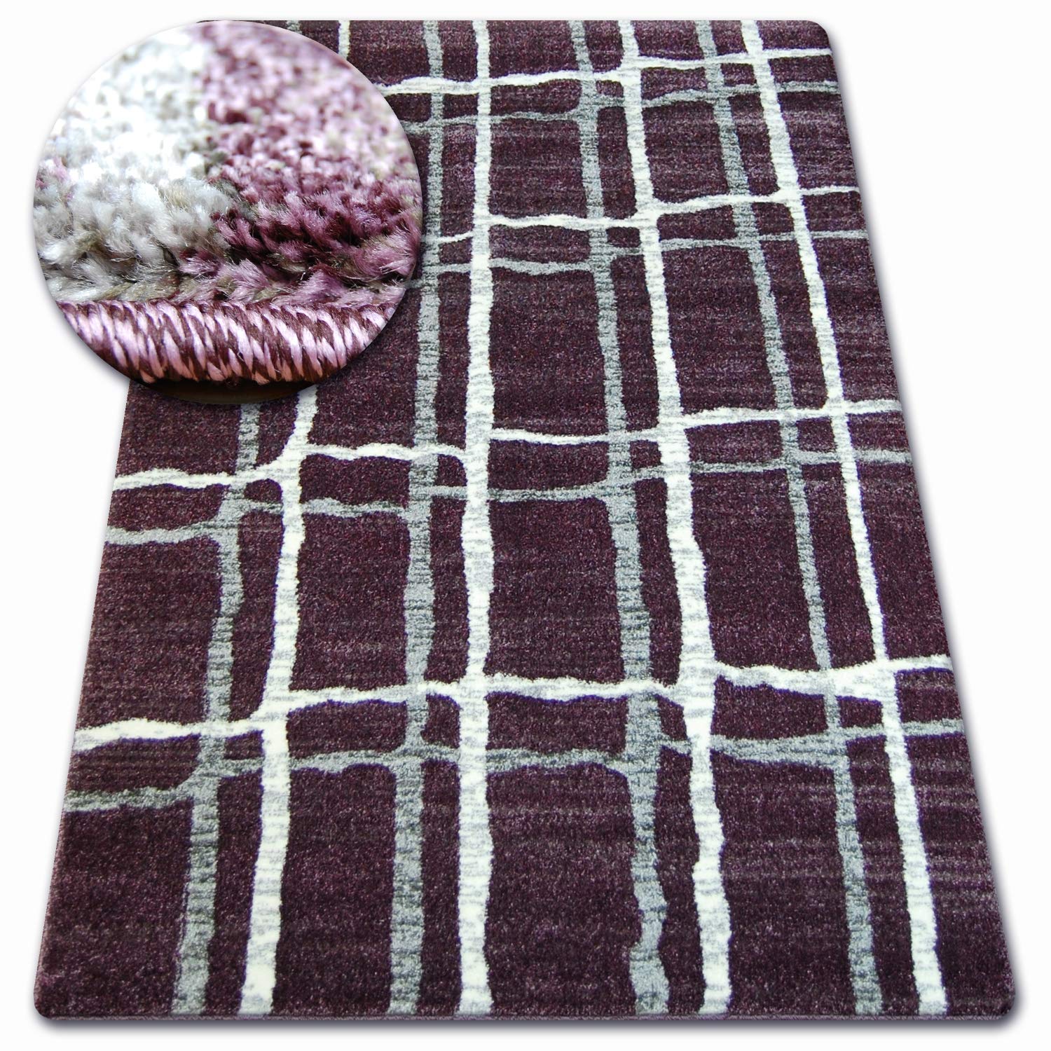 Tapis lilas Shadow 9359 140 x 190 cm pour salon et chambre