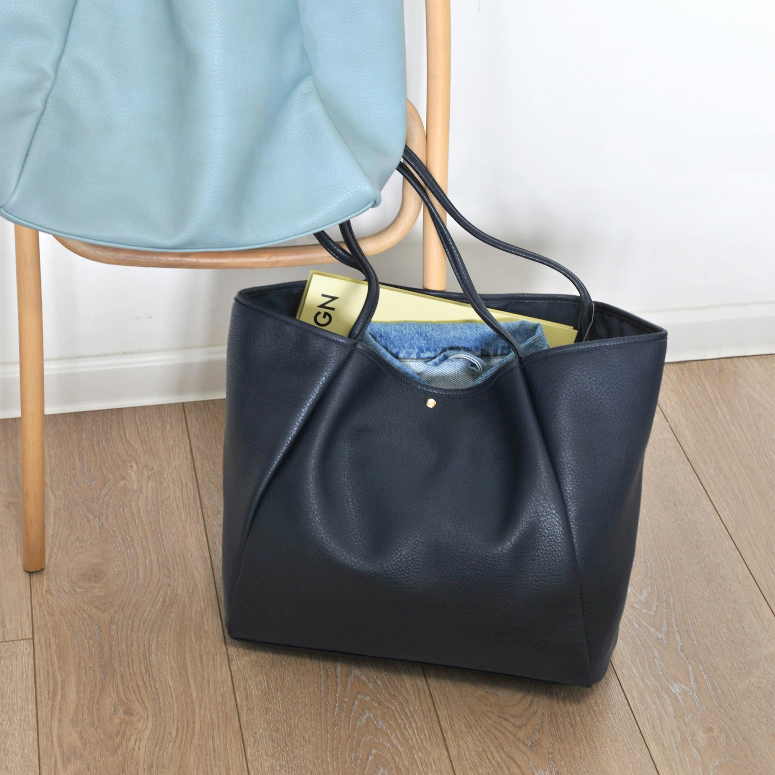 Sac fourre-tout surdimensionné en cuir PU pour femme Sac de week-end Sac à main Sac à main de voyage