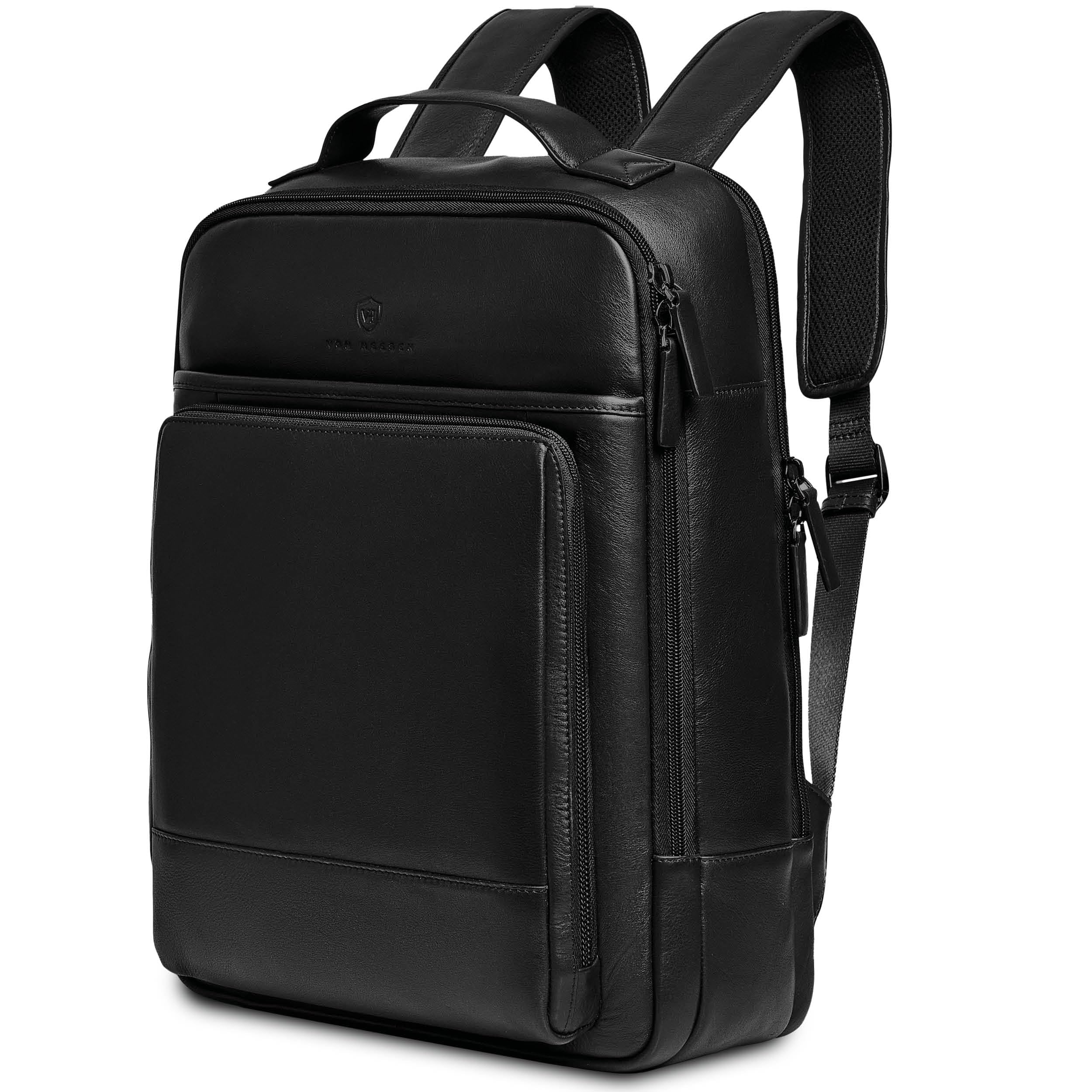 VON HEESEN Leder Laptop Rucksack