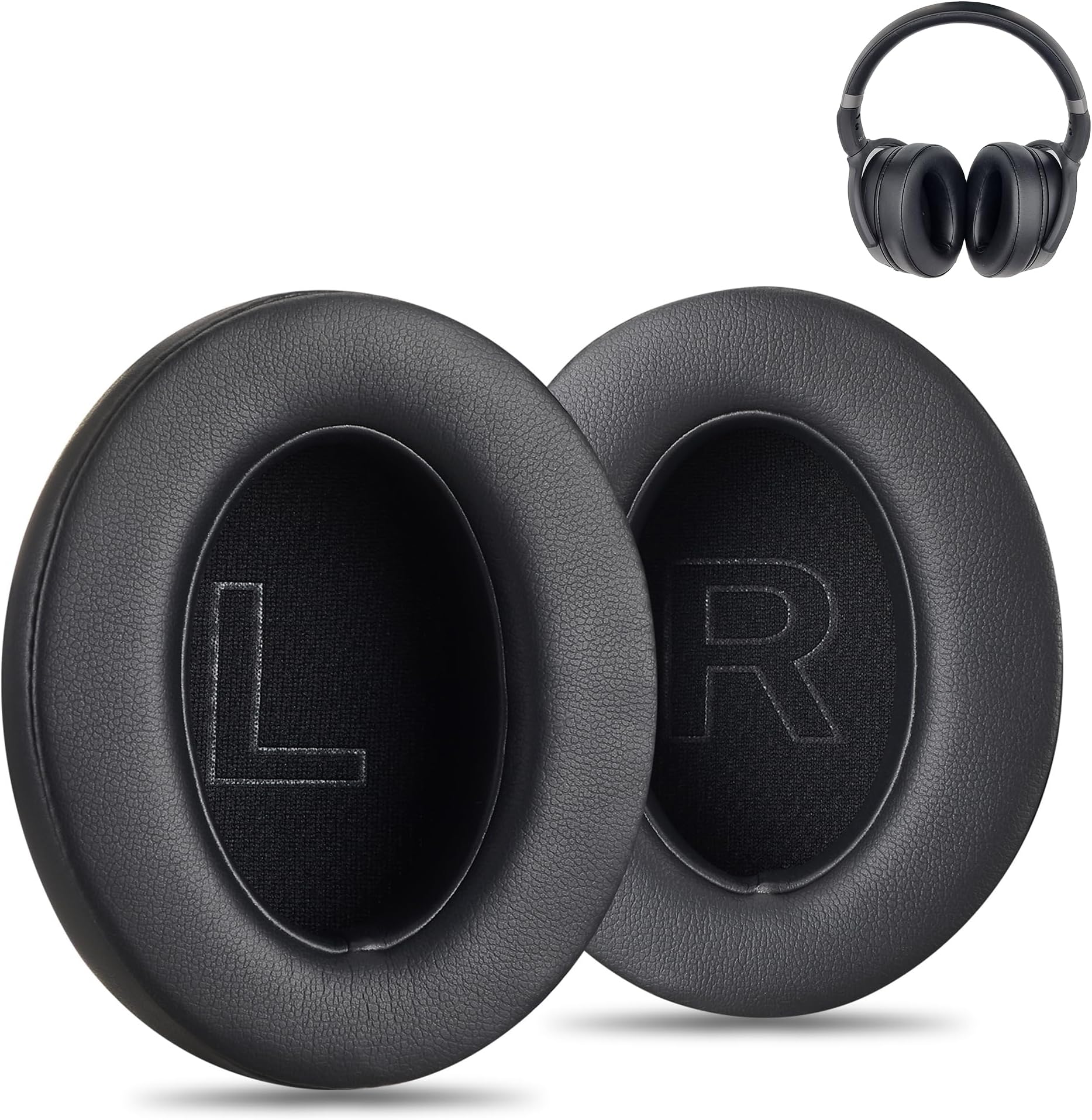 Premium Replacement Ear Pads Compatible with Sennheiser HD 4.40 Bluetooth and HD 4.50 Bluetooth Noise Cancelling Headphones (Black). Premium Protein Leather | High-Density Foam | Easy Installation