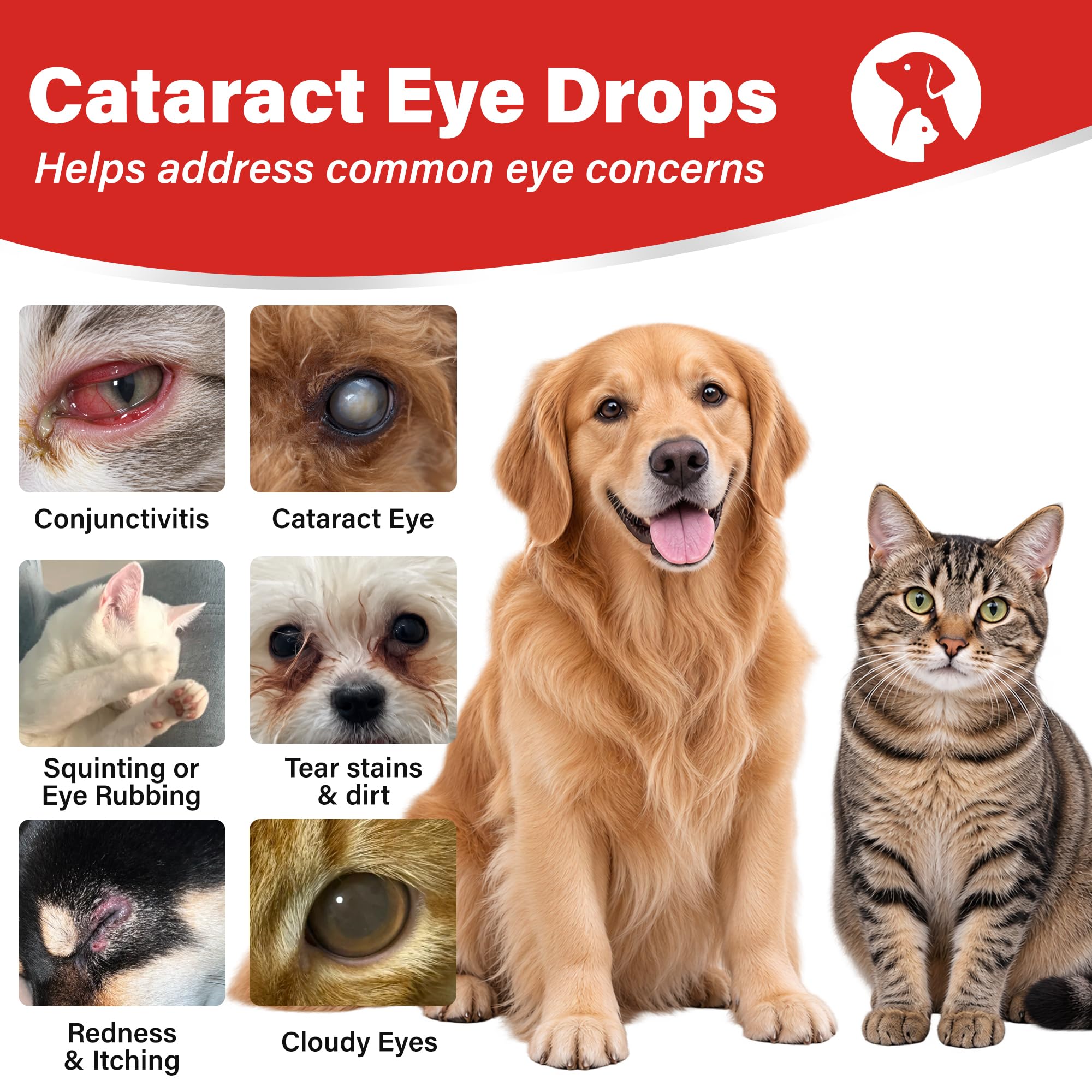 Eye Drops for Dogs & Cats, NAC 2% & Lanosterol Formula, For Vision Clarity — Amazon image 4