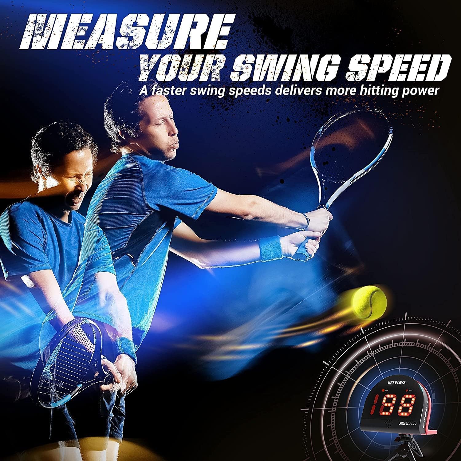 Tennis Radar Guns Speed Sensors Hands-Free - Measure Serve, Racquet & Ball Speed, High Tech Gadget & Gear for Tennis Players - Image 3