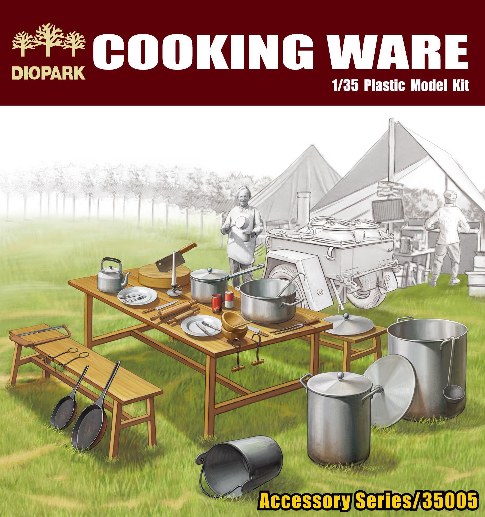 DioPark (diode Park) 1/35 scale [35005] cookware set (japan import)